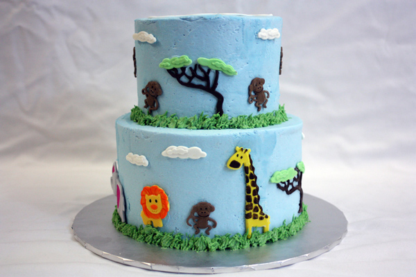 Animal Baby Shower Cake