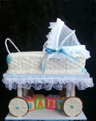 Baby Carriage Shower Cake Ideas