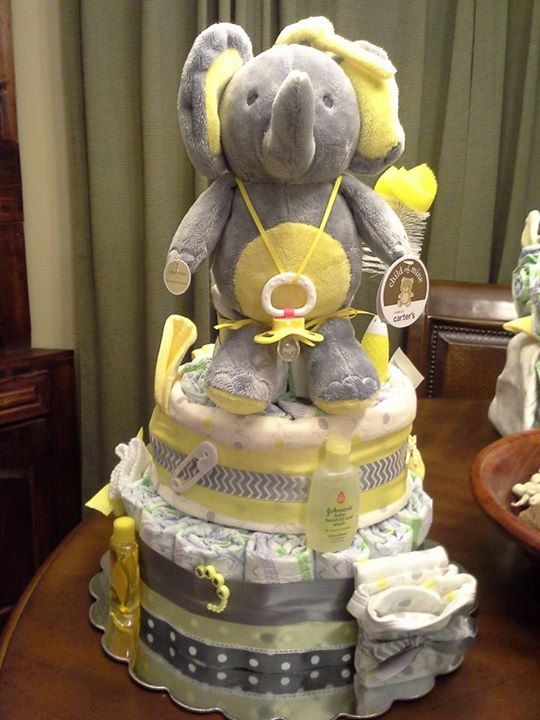 Baby Elephant Diaper Cake
