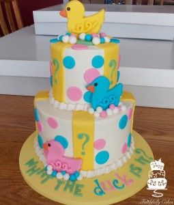 Baby Gender Reveal Cake Idea