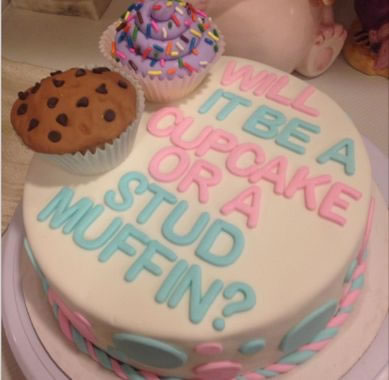 Baby Gender Reveal Cake Idea