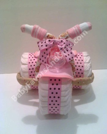 Baby Girl Diaper Cake Idea