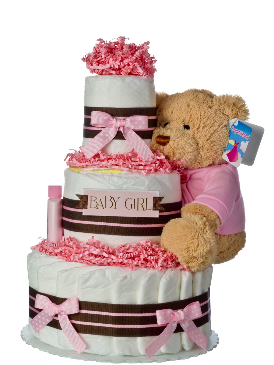 Baby Girl Diaper Cake