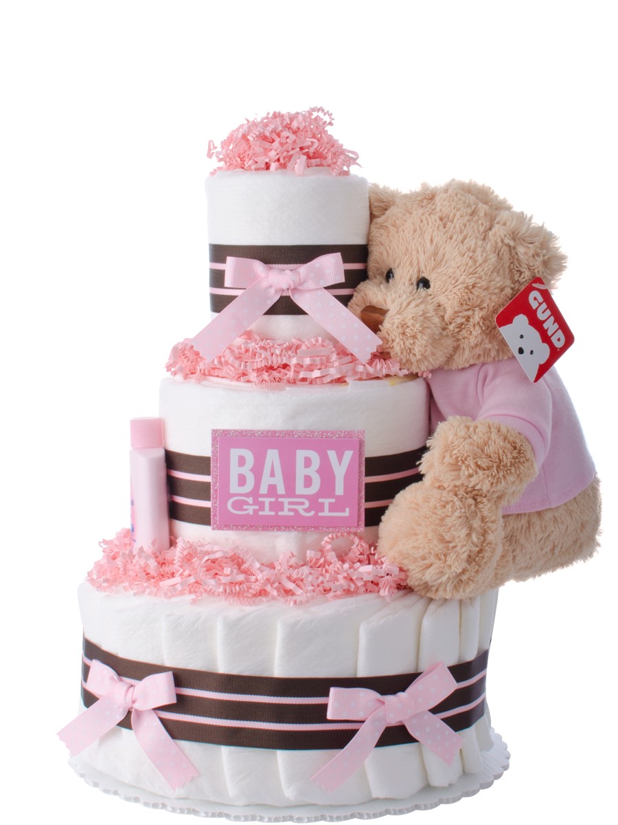 Baby Girl Diaper Cake