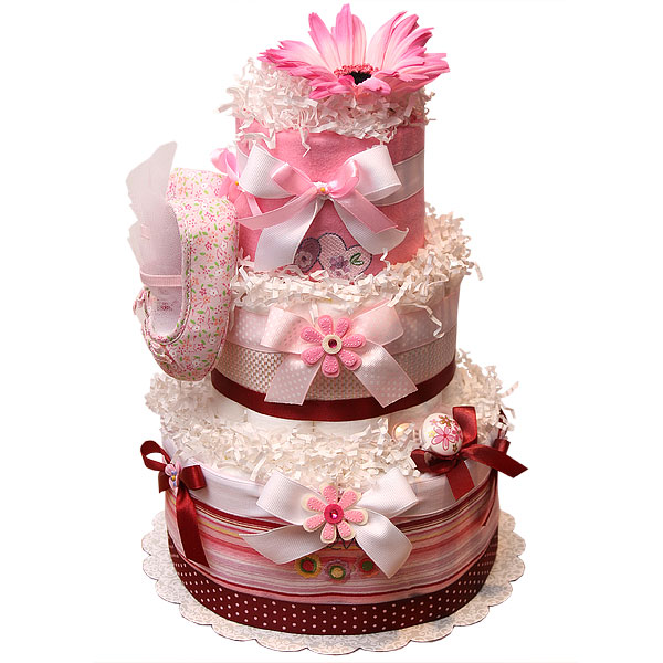 Baby Girl Diaper Cake