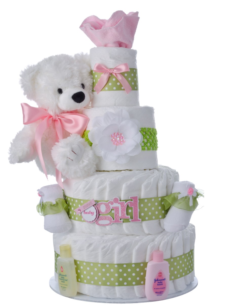 Baby Girl Diaper Cake