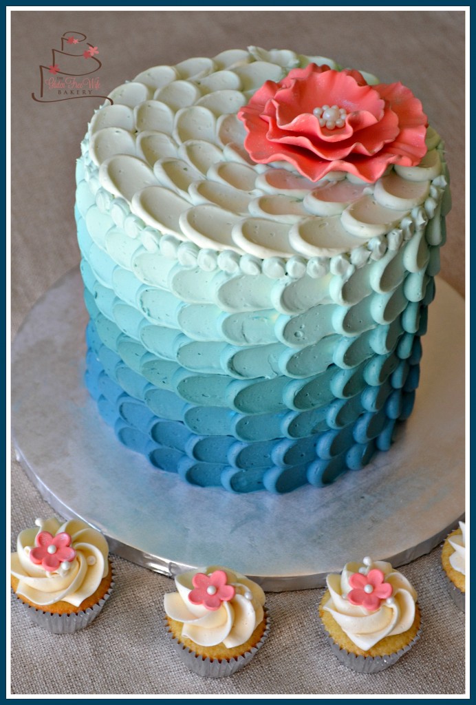 Baby Shower Cake with Buttercream Ombre