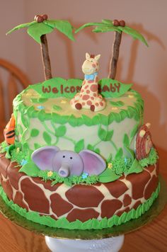 Baby Shower Jungle Cake