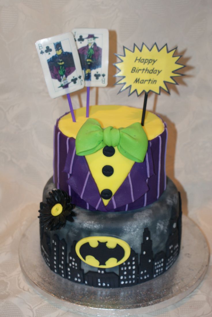 Batman and Joker Birthday Cake