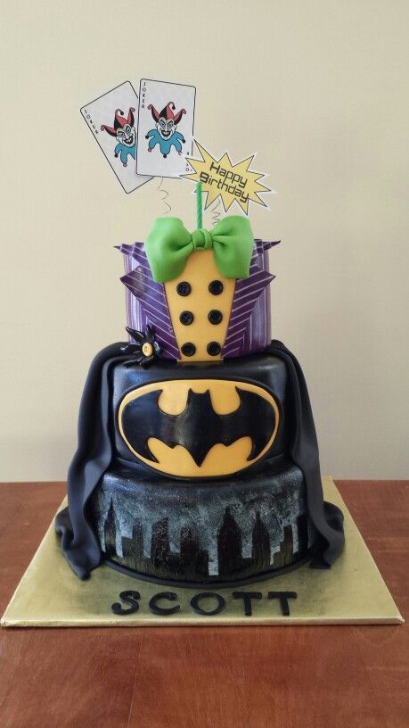 Batman Joker Birthday Cake