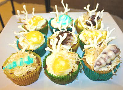 Beach Themed Baby Shower Cupcakes