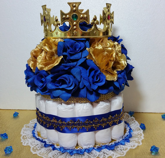 Blue and Gold Royal Prince Baby Shower