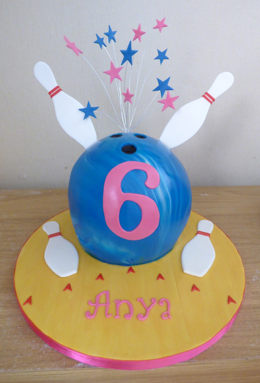 Bowling Themed Birthday Cake