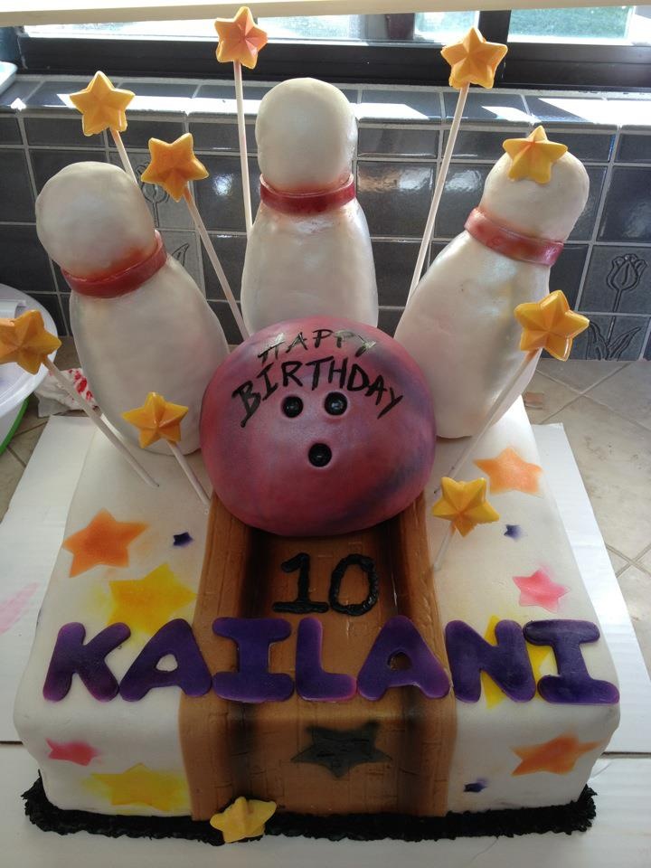 Bowling Themed Cake