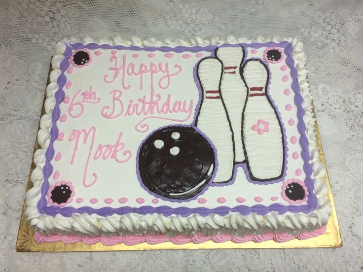 Bowling Themed Sheet Cakes