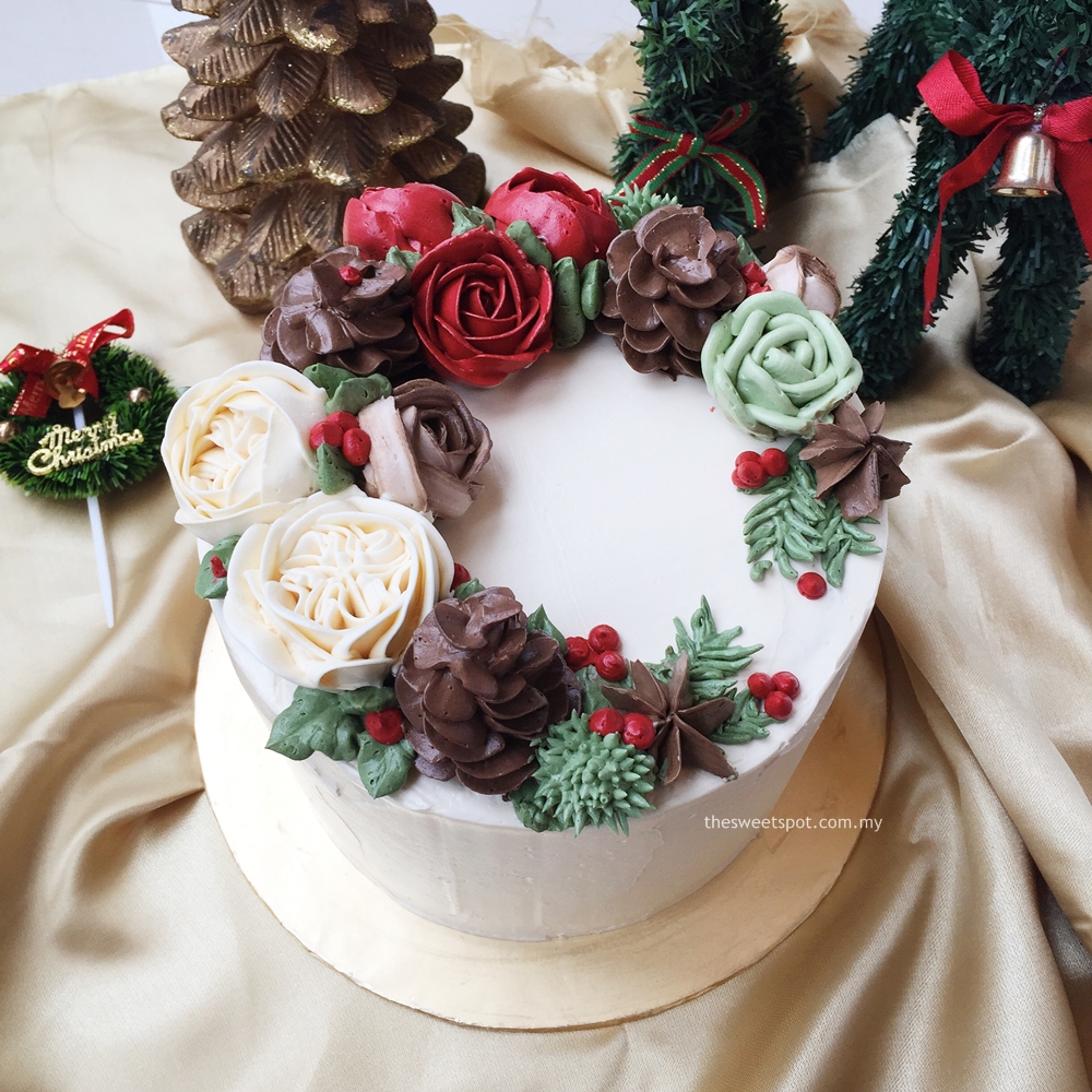 Buttercream Christmas Cakes