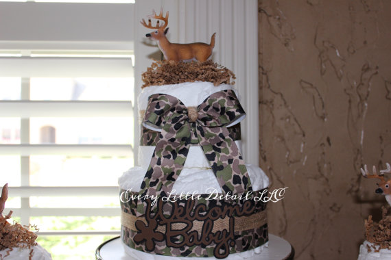 Camo Baby Shower Cake