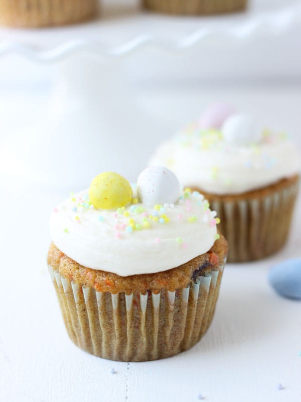 Carrot Cake Cupcakes with Cream Cheese Frosting