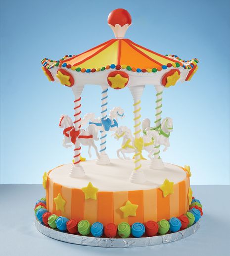 Colorful Carousel Cake