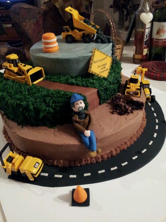 9 Photos of Road Construction Retirement Cakes