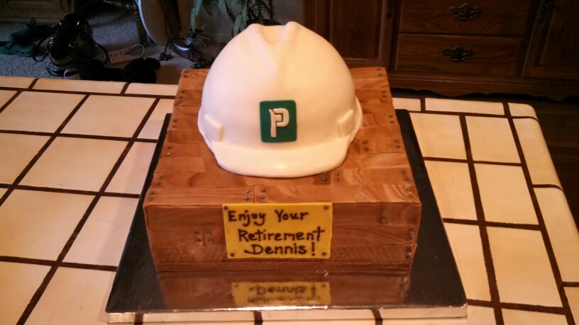 Construction Retirement Cake