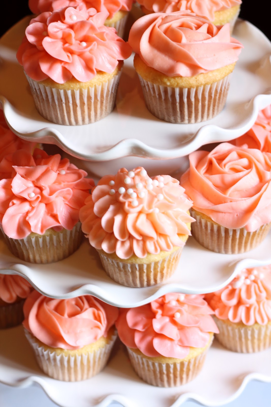 10 Photos of Coral Baby Shower Cupcakes