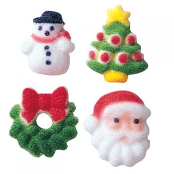 10 Photos of Christmas Sugar Decorations For Cakes