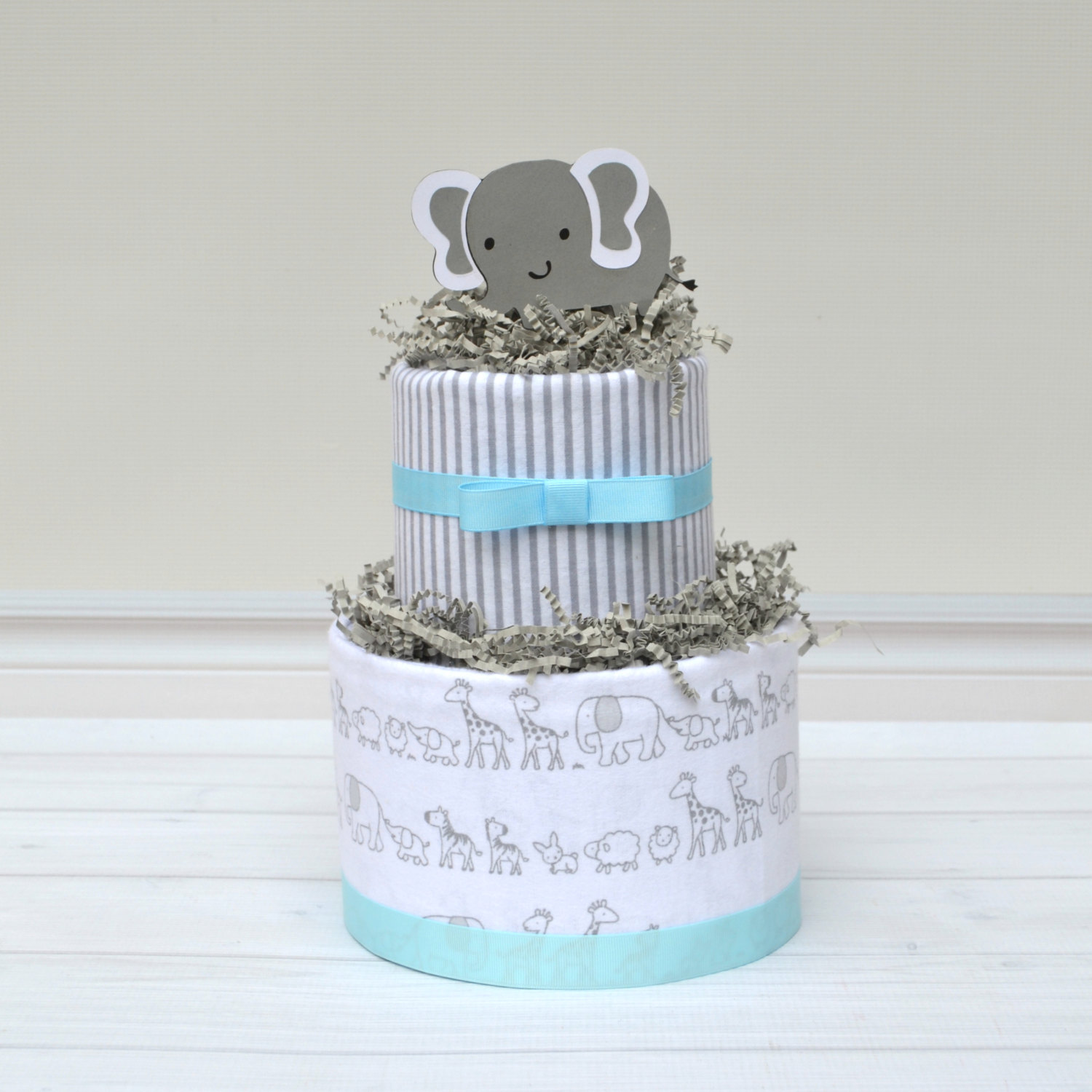 Elephant Baby Shower Diaper Cake