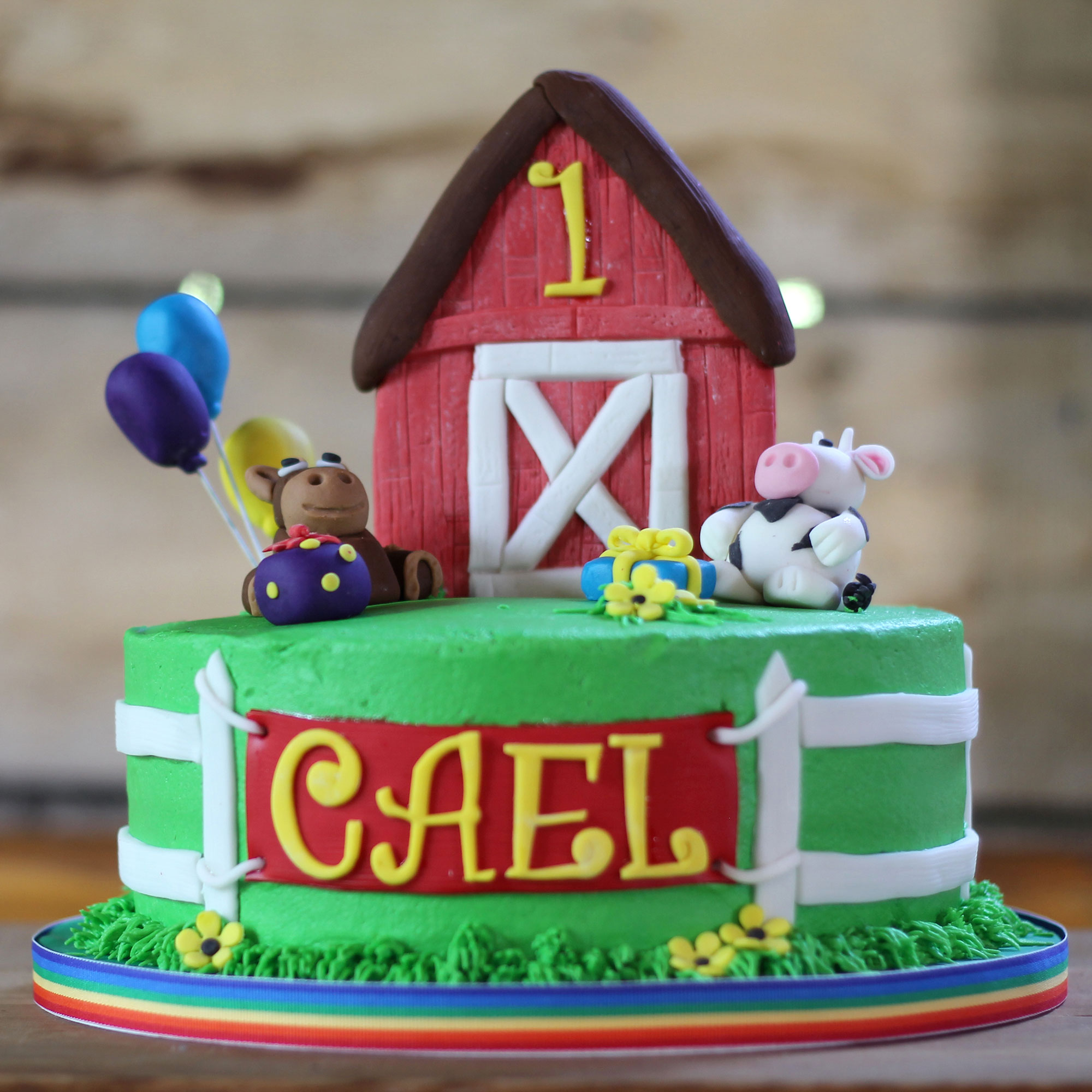 Farm Birthday Cake