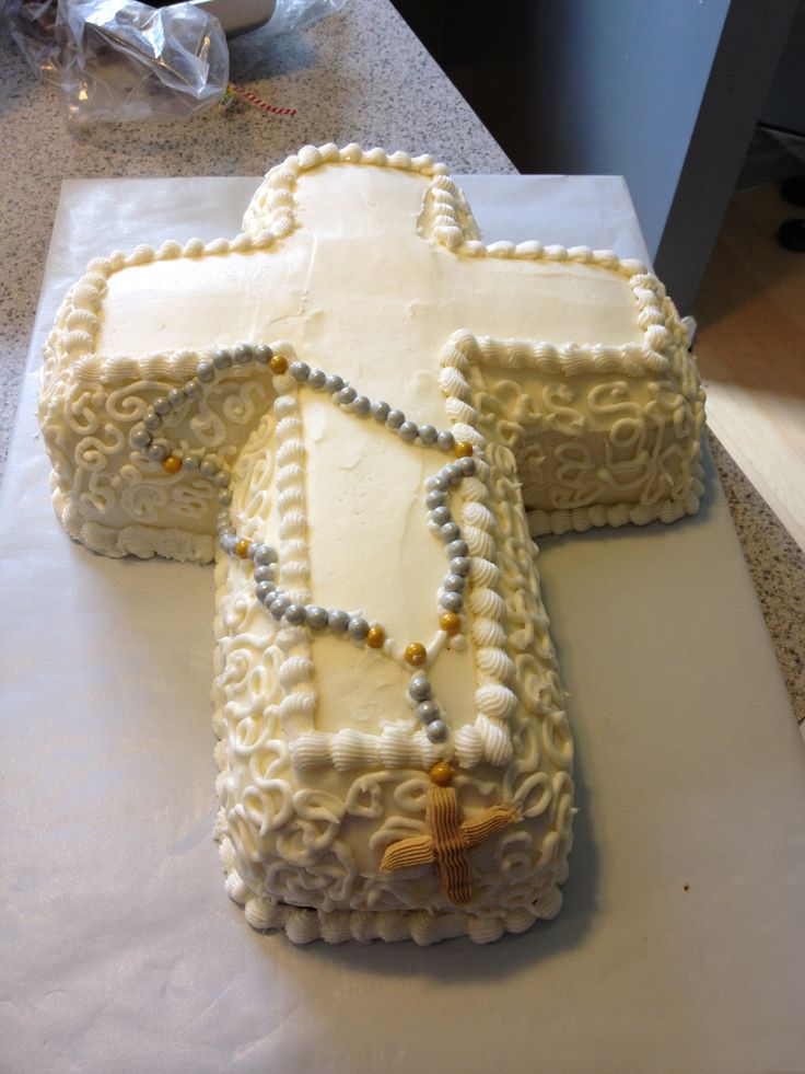 First Communion Cross Cake