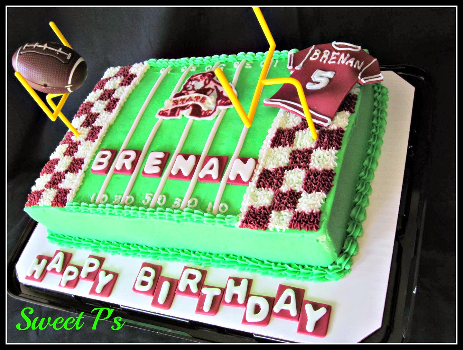 Football Birthday Sheet Cakes for Men