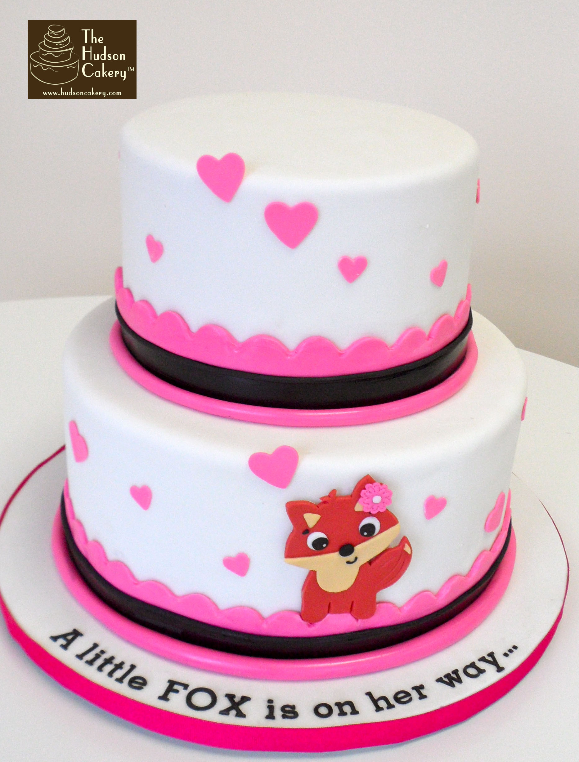 Fox Baby Shower Cake