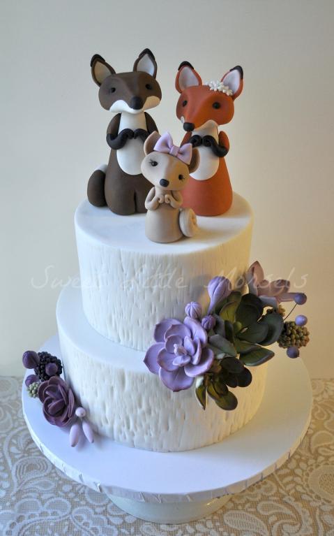 Fox Baby Shower Cake