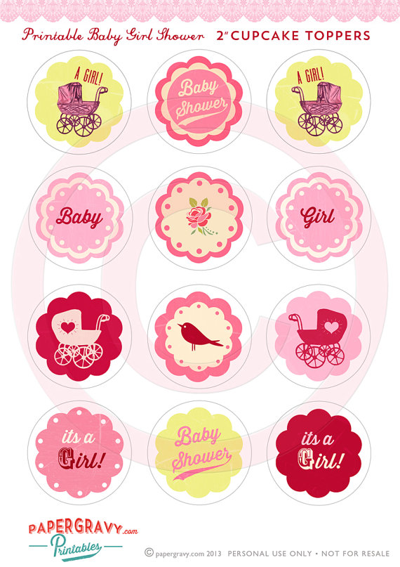 Free Printable Baby Shower Cupcake Toppers