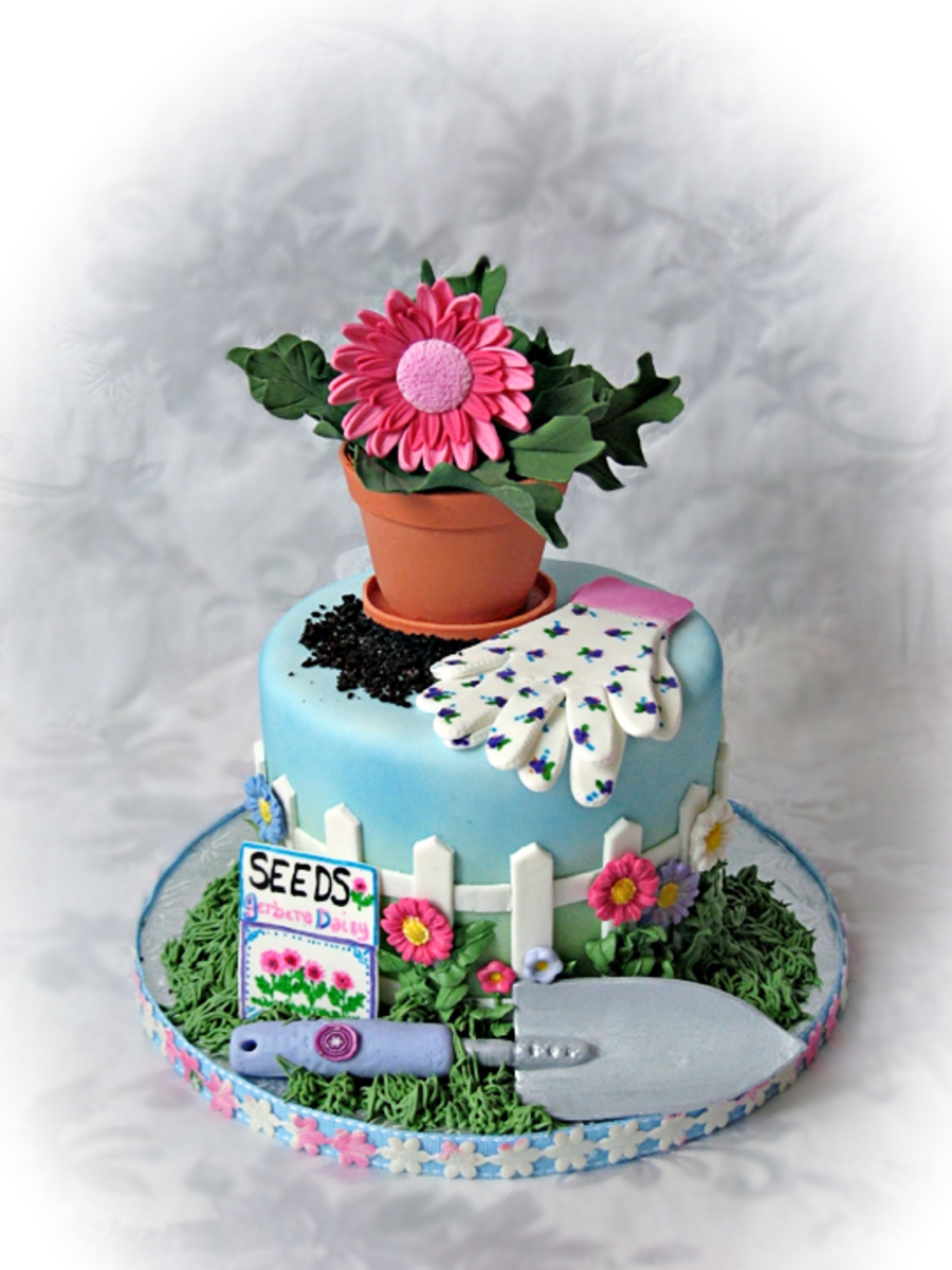 Garden Theme Birthday Cake