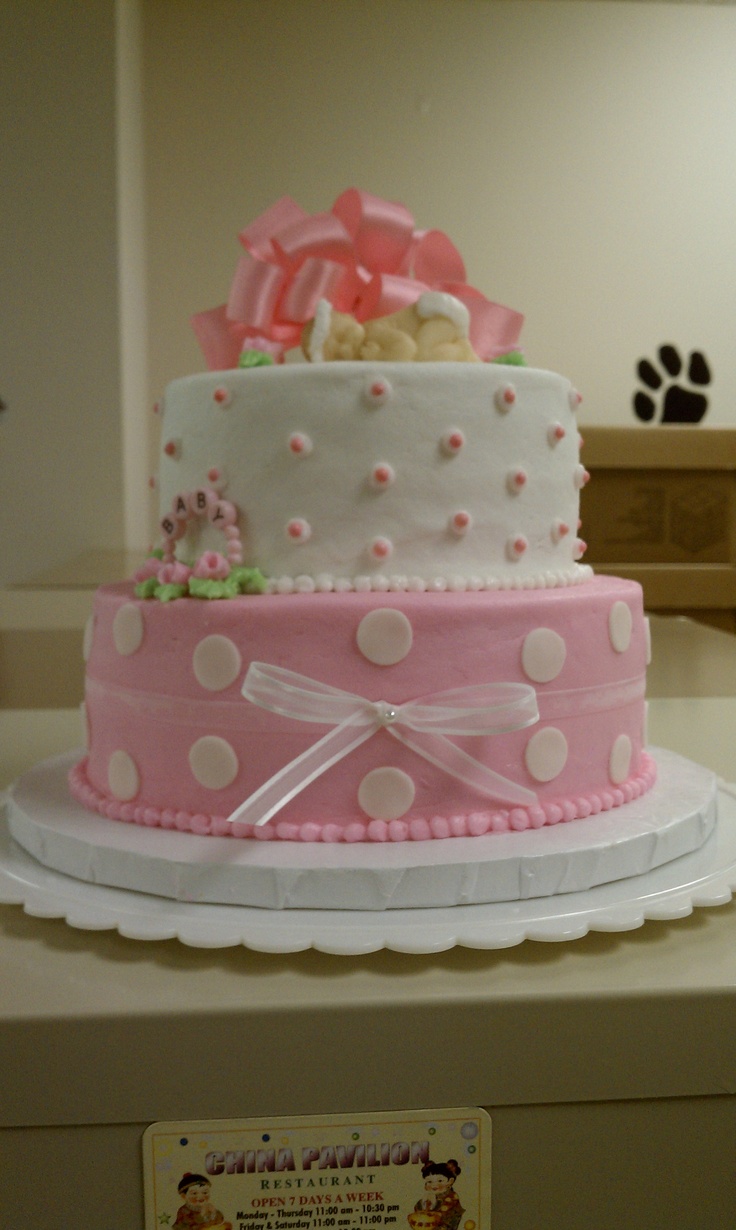 Girl Baby Shower Cakes Buttercream