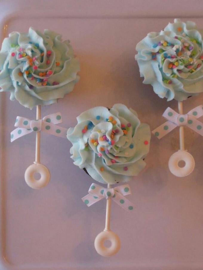 Girl Baby Shower Cupcake Cake Ideas