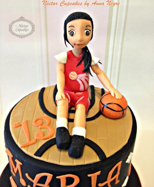 Girl Basketball Birthday Cake