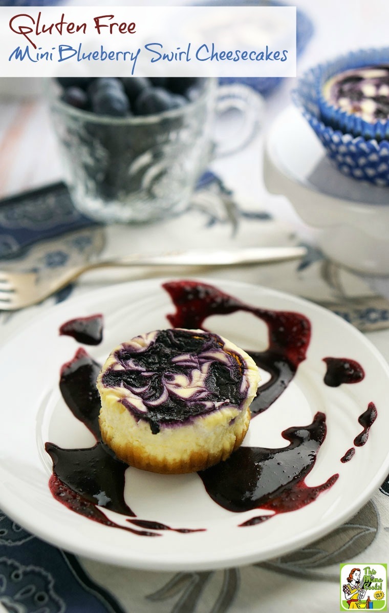 Gluten Free Blueberry Mini Cheesecakes