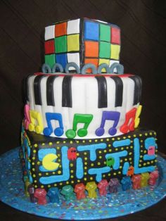 Happy Birthday 80s Theme Cake