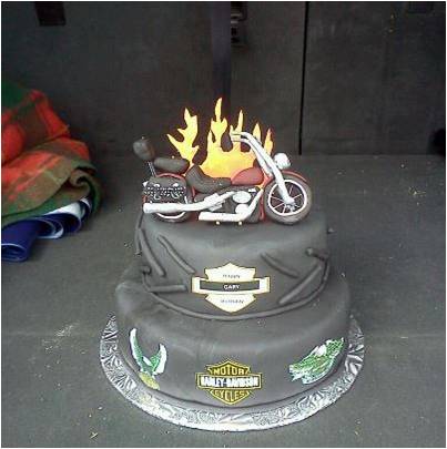 Harley Motorcycle Birthday Cake