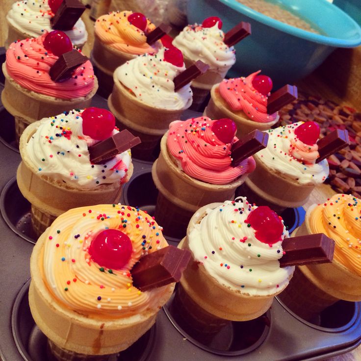 Homemade Ice Cream Cone Cupcakes