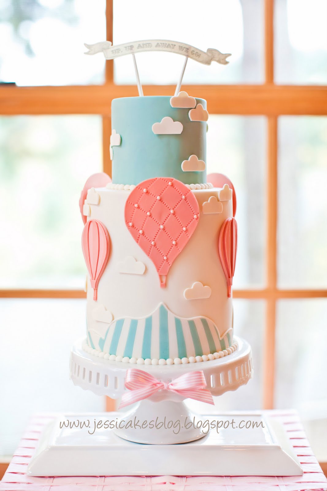 Hot Air Balloon Baby Shower Cake