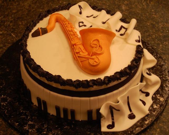 Jazz Music Birthday Cake