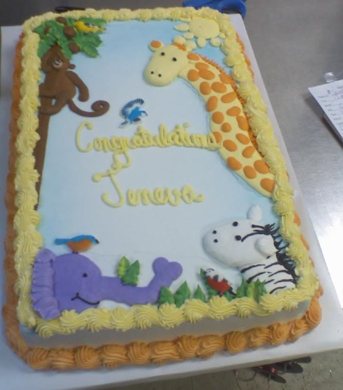 8 Photos of Jungle Theme Baby Shower Sheet Cakes