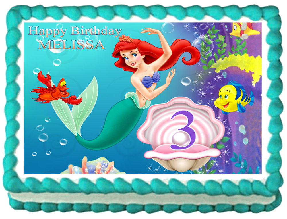 Little Mermaid Edible Cake Toppers