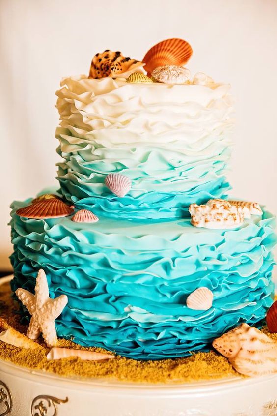 Little Mermaid Wedding Cake