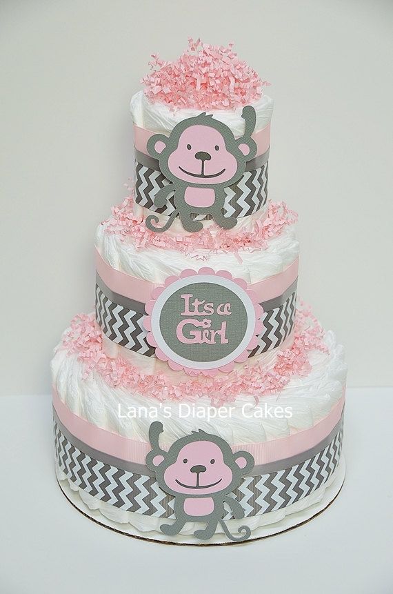 Monkey Diaper Cake