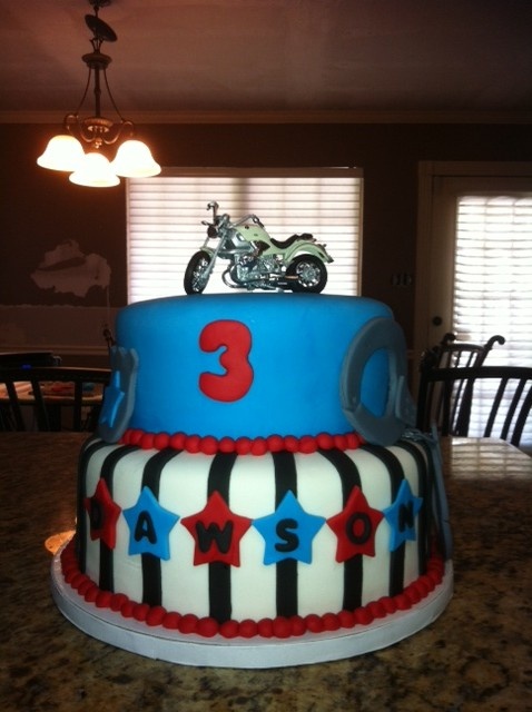 Motorcycle Themed Birthday Cake