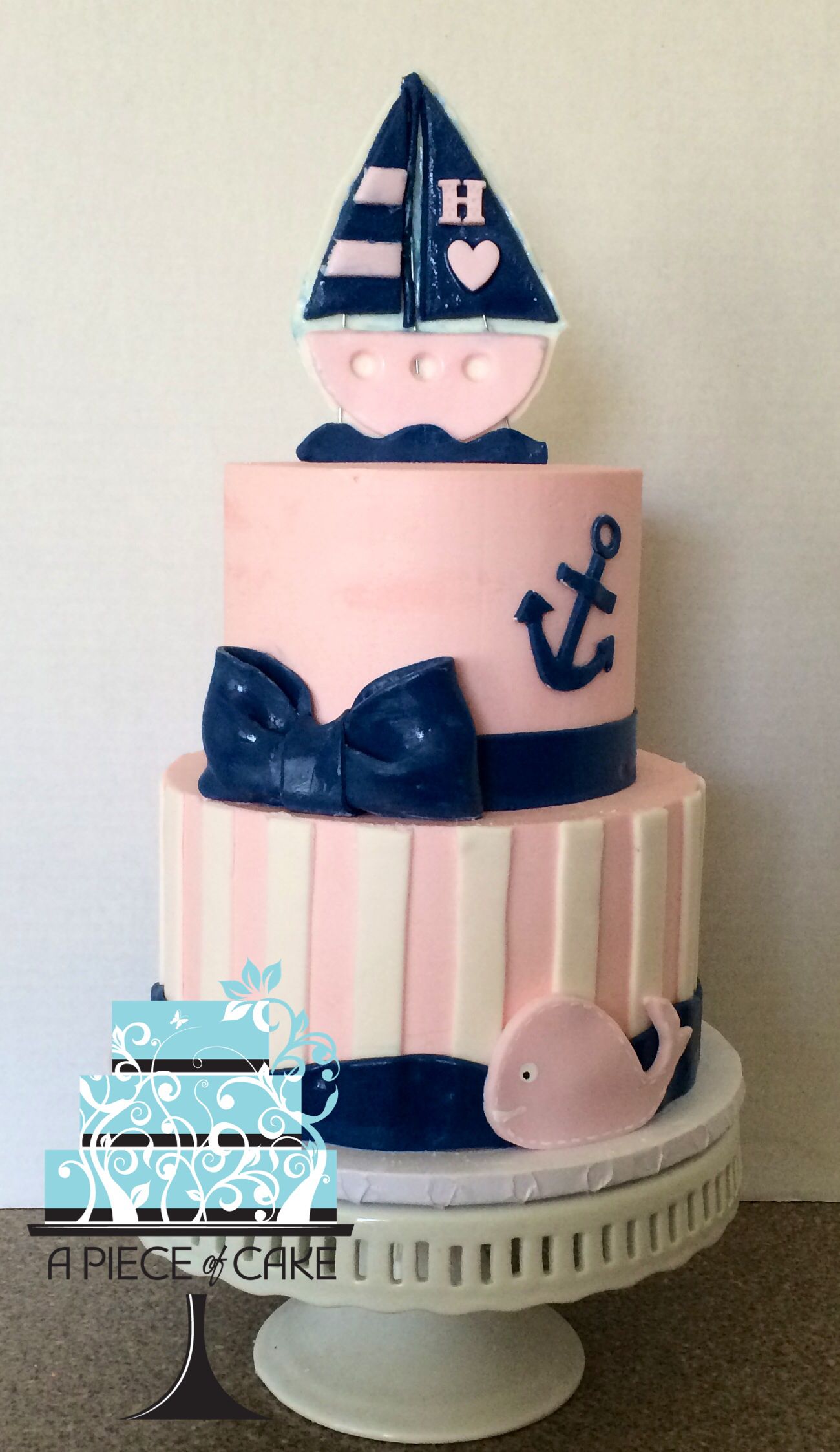 Nautical Girl Baby Shower Cake